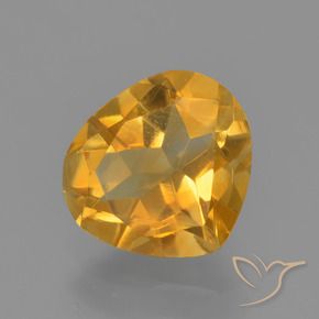 Citrino Dorado naranja natural de 1.33 ct, En forma de pera, VVS-VS