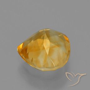 Citrino Dorado naranja natural de 1.33 ct, En forma de pera, VVS-VS