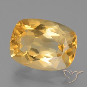 Citrino Dorado-naranja claro natural de 7.20 ct, Corte Cojín, VS