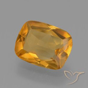Citrino Naranja medio natural de 2.27 ct, Forma Cojín, VVS-VS