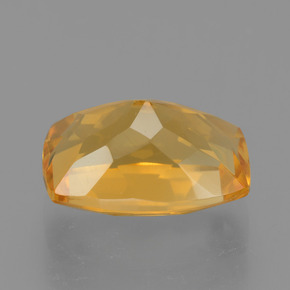 Citrino dorado natural de 2,81 ct, corte cojín, VVS-VS