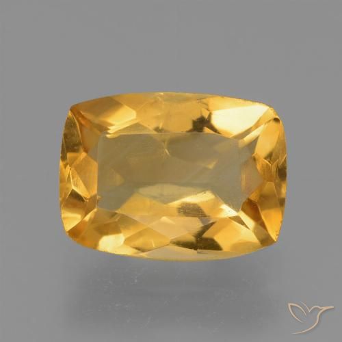 2.20ct Natural Dorado naranja Citrino, Forma Cojín, VS-SI