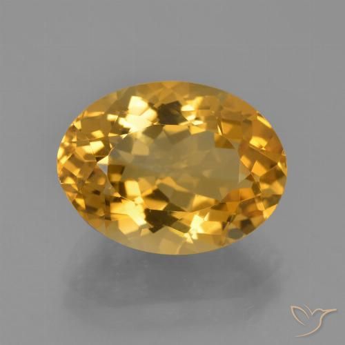 4.75ct Natural Dorado naranja claro medio Citrino, Ovalada, VVS-VS