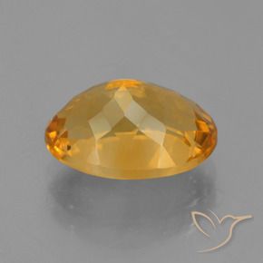 Citrino Dorado naranja claro medio natural de 4.75 ct, Ovalada, VVS-VS