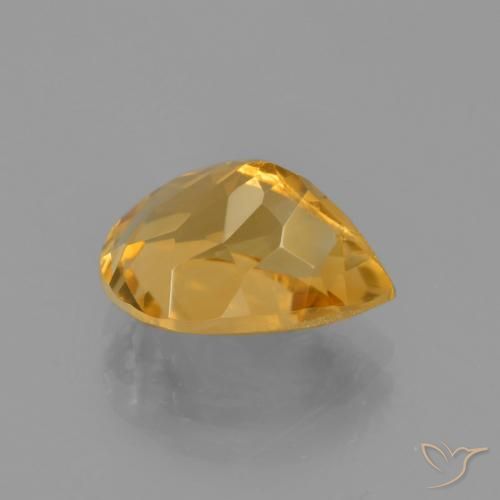 Citrino Dorado oscuro natural de 3.54 ct, En forma de pera, VVS