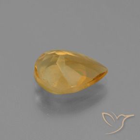 Citrino Naranja dorado intenso natural de 2.07 ct, En forma de pera, VVS