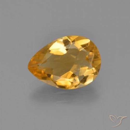 2.01ct Natural Dorado naranja intenso Citrino, En forma de pera, VVS-VS