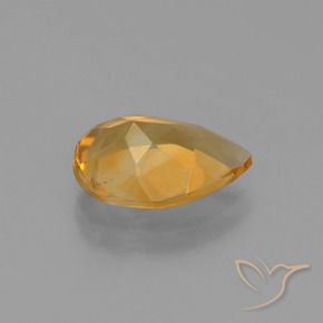 Citrino Dorado naranja intenso natural de 2.01 ct, En forma de pera, VVS-VS