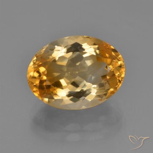 5.69ct Natural Dorado oscuro medio Citrino, Ovalada, VVS-VS