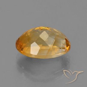 Citrino Dorado oscuro medio natural de 5.69 ct, Ovalada, VVS-VS