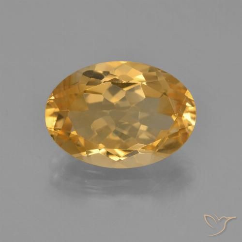 4.11ct Natural Dorado naranja Citrino, Ovalada, VVS-VS