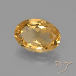 Citrino Dorado naranja natural de 4.11 ct, Ovalada, VVS-VS
