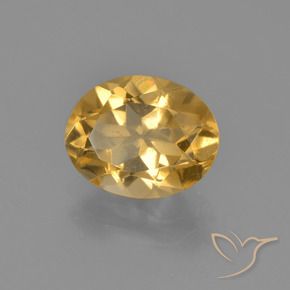 Citrino Naranja medio natural de 1.90 ct, Ovalada, VVS-VS