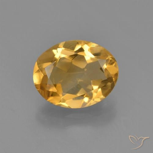 2.12ct Natural Dorado naranja Citrino, Ovalada, VVS-VS