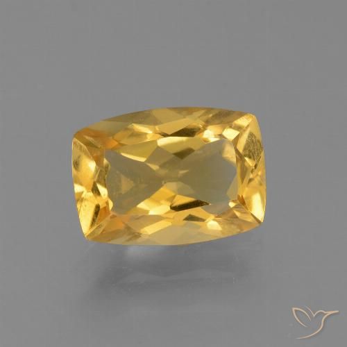 3.12ct Natural Dorado claro Citrino, Forma Cojín, VS