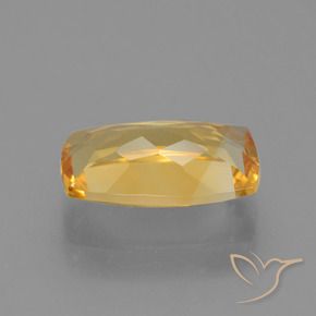 Citrino Naranja dorado intenso natural de 3.53 ct, Forma Cojín, VVS-VS