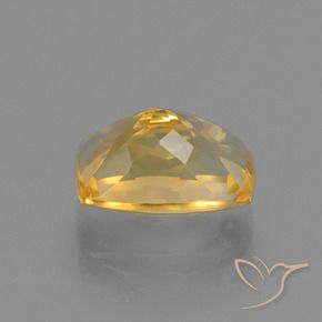Citrino Naranja dorado intenso natural de 3.68 ct, Forma Cojín, VVS-VS