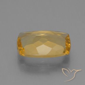 Citrino Dorado oscuro medio natural de 3.58 ct, Forma Cojín, VVS-VS