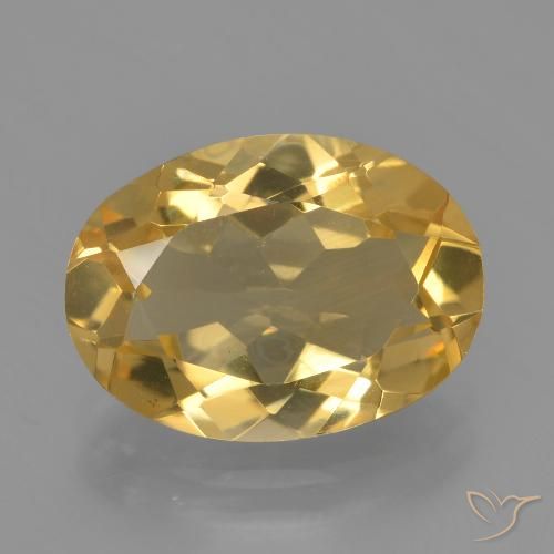 3.10ct Natural Dorado oscuro medio Citrino, Ovalada, VVS-VS