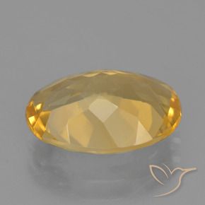 Citrino Dorado oscuro medio natural de 3.10 ct, Ovalada, VVS-VS