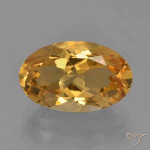 4.10ct Natural Dorado oscuro medio Citrino, Ovalada, VVS-VS