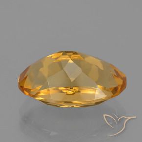 Citrino Dorado oscuro medio natural de 4.10 ct, Ovalada, VVS-VS