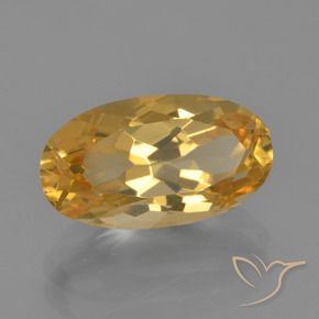 Citrino Naranja dorado intenso natural de 3.42 ct, Ovalada, VVS