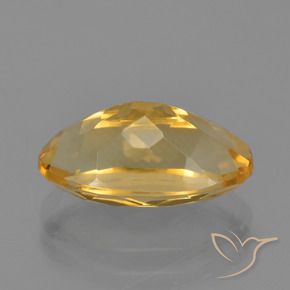 Citrino Naranja dorado intenso natural de 3.42 ct, Ovalada, VVS