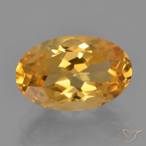 Citrino dorado natural de 3,86 ct, corte óvalo, VVS-VS
