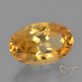 Citrino dorado natural de 3,86 ct, corte óvalo, VVS-VS