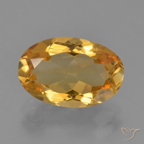 3.06ct Natural Dorado oscuro medio Citrino, Ovalada, VVS-VS