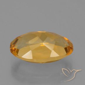 Citrino Dorado oscuro medio natural de 3.06 ct, Ovalada, VVS-VS