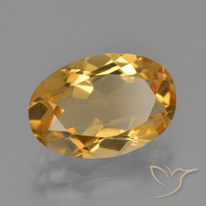 Citrino Naranja dorado intenso natural de 2.75 ct, Ovalada, VVS-VS