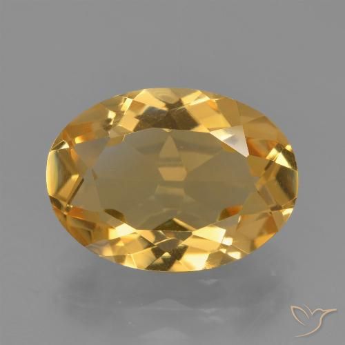 3.23ct Natural Naranja dorado intenso Citrino, Ovalada, VVS-VS