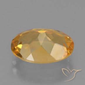 Citrino Naranja dorado intenso natural de 3.23 ct, Ovalada, VVS-VS