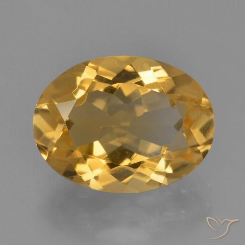 3.46ct Natural Naranja dorado intenso Citrino, Ovalada, VVS-VS