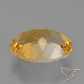 Citrino Naranja dorado intenso natural de 3.46 ct, Ovalada, VVS-VS