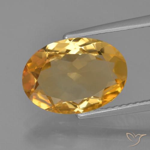 3.25ct Natural Dorado oscuro medio Citrino, Ovalada, VVS-VS
