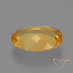 Citrino Dorado oscuro medio natural de 3.25 ct, Ovalada, VVS-VS