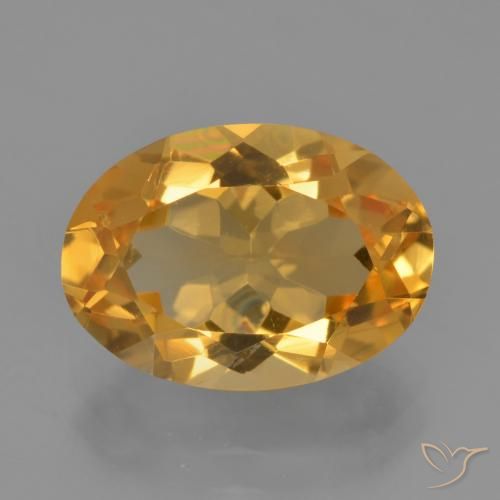 3.75ct Natural Dorado naranja oscuro Citrino, Ovalada, VS