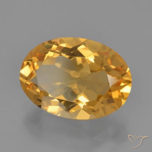 Citrino Dorado naranja oscuro natural de 3.75 ct, Ovalada, VS