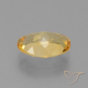 Citrino Dorado claro medio natural de 3.17 ct, Ovalada, VVS