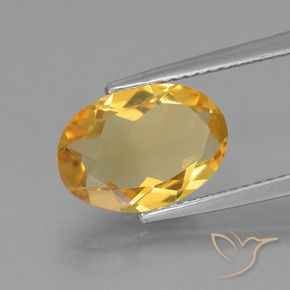Citrino Dorado oscuro natural de 2.61 ct, Ovalada, VVS-VS