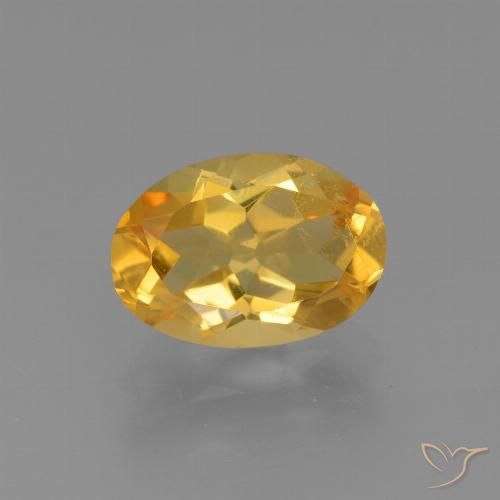 2.56ct Natural Naranja dorado intenso Citrino, Ovalada, VS