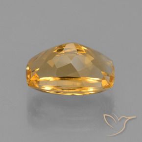 Citrino Naranja dorado intenso natural de 3.06 ct, Forma Cojín, VVS-VS