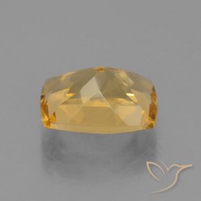 Citrino Naranja dorado intenso natural de 3.71 ct, Forma Cojín, VVS-VS
