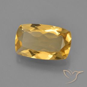 Citrino Dorado oscuro medio natural de 2.30 ct, Forma Cojín, VVS-VS