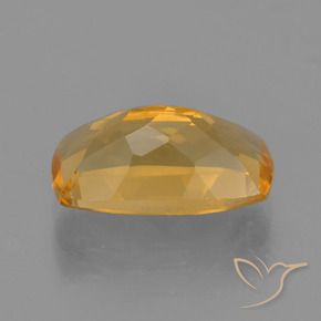 Citrino Dorado naranja intenso natural de 3.28 ct, Forma Cojín, VVS-VS