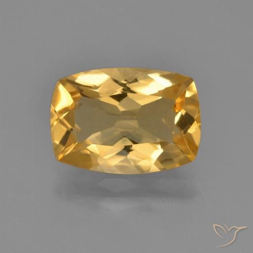 2.44ct Natural Dorado oscuro medio Citrino, Forma Cojín, VVS-VS
