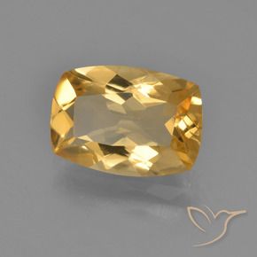 Citrino Dorado oscuro medio natural de 2.44 ct, Forma Cojín, VVS-VS